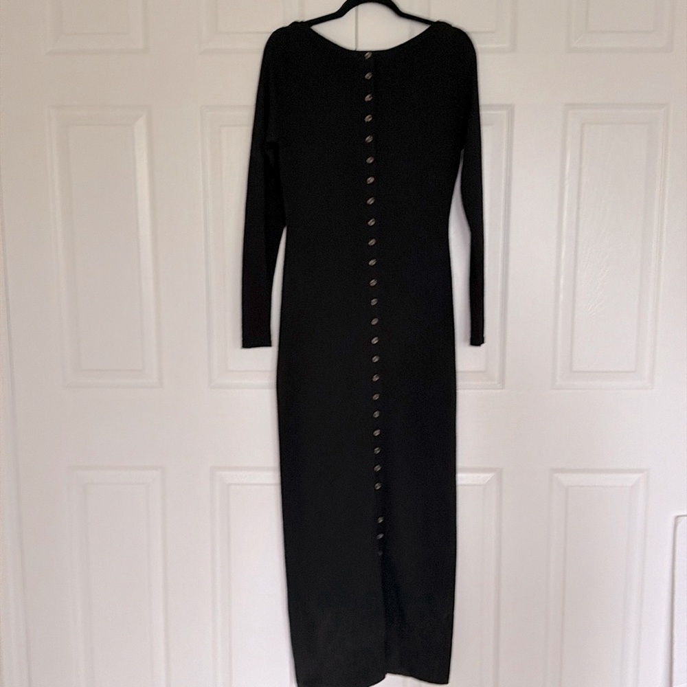 Reformation black maxi knit button down dress, size S - Picture 2 of 15